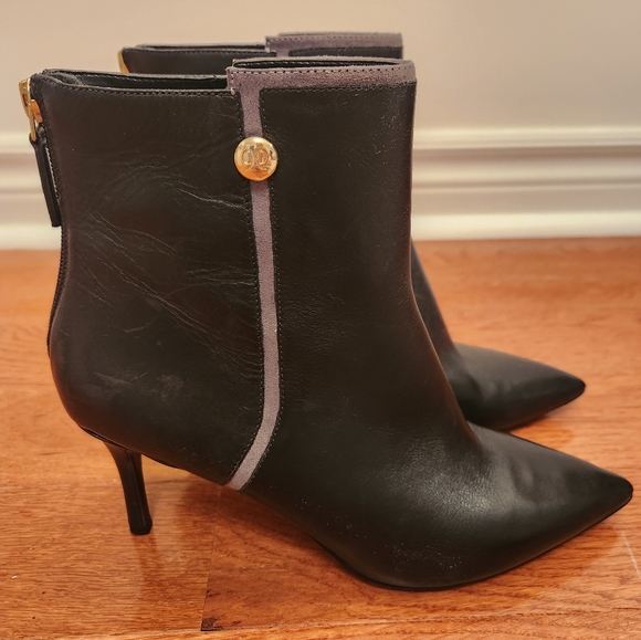 Nine West Leather Booties Excellent Almost New Condition Black Size 8US … - Picture 5 of 9